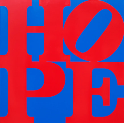 Robert Indiana, HOPE (Red/Blue), 2012