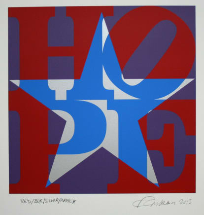 Robert Indiana, Star of HOPE (Red/Blue/Silver/Purple), 2013