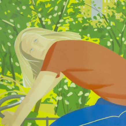 Detail from Alex Katz's "Bicycle Rider" lithograph