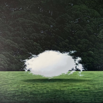 Detail from artist Maikel Martinez's "The Lost Landscape (Series I)" oil on canvas painting