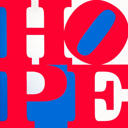 Robert Indiana "HOPE (Red, White, Blue)"