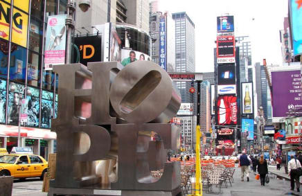 Robert Indiana "HOPE" in Times Square