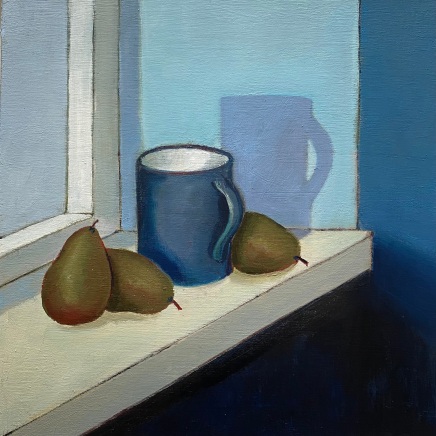 Nigel Sharman, Mug and Pears in Window