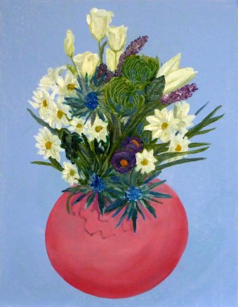 Ria Poole, Flowers in a Pink Vase