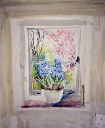 Dorothea Carr, Cottage Window Blue Hyacinths