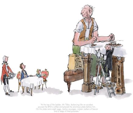 Quentin Blake/Roald Dahl, LOW STOCK - The BFG has breakfast with the Queen