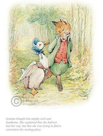 Beatrix Potter, Jemima with Mr Fox