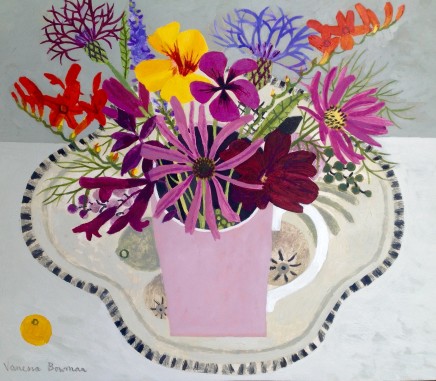 Vanessa Bowman, Pink Cup and Summer Flowers