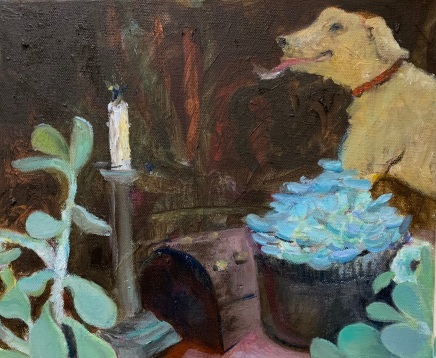Dorothea Carr, Interior with Dog