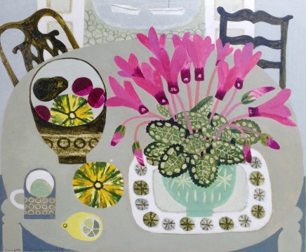 Vanessa Bowman, Pink Cyclamen and Squashes