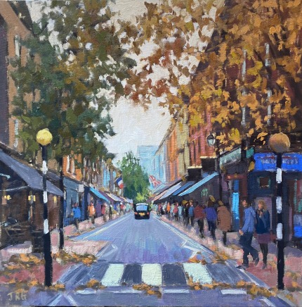 Jennifer Greenland, Autumn Leaves and Taxi, Covent Garden
