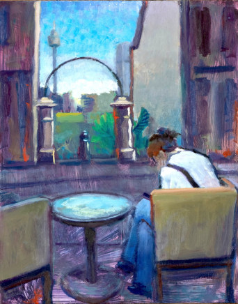 Sue MacLeod-Beere, Running Late, Butler's Stairs, Study, 2024