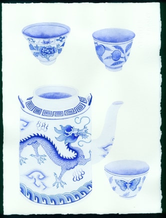 Gabby Malpas, Blue Pots 2-Ching Chong series, 2024