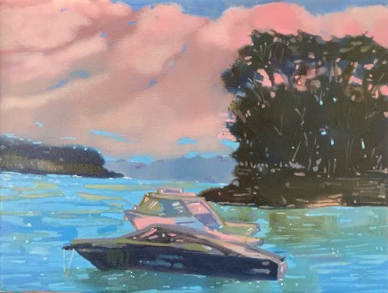 Belinda Wilson b. 1969- Melbourne, AustraliaEvening calm, Balmoral Bay (After H. Fullwood), 2024 Signed lower left Oil on linen 30 x 40cm