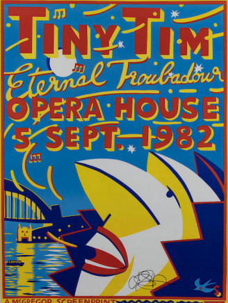Martin Sharp, Tiny Tim Eternal Troubadour, Opera House , 5th Sept. 1982