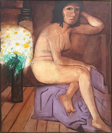 Charles Blackman, Nude with Daisies