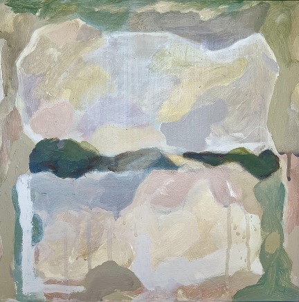 Mary Porter AustralianComfort of cloud moss, 2025 Signed, dated verso Oil on canvas 32 x 32cm