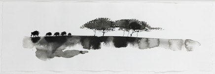 Gabrielle Pool b. 1976 NZ, AustraliaUntitled, 2016 Signed and dated mid right Inks on Paper 18 x 56cm