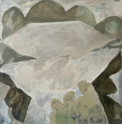 Mary Porter AustralianMoss Bowl, 2025 Signed, dated verso Oil on canvas 94 x 94cm