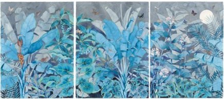 Blue Tropical Night, 2025 Watercolour & gouache on arches paper Triptych Each sheet: 57 x 76cm $16,500