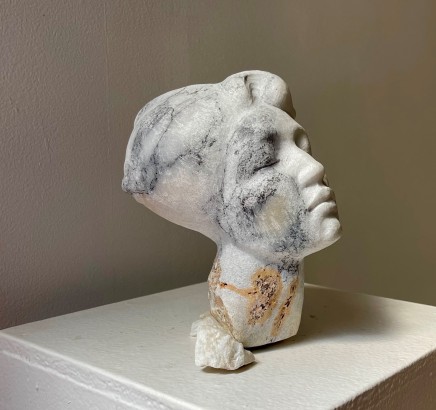 Elena Murgia b..1973-Italy; AustraliaK, 2025 Signed on base Carrara Marble Paonazzo 19 x 14 x 15cm