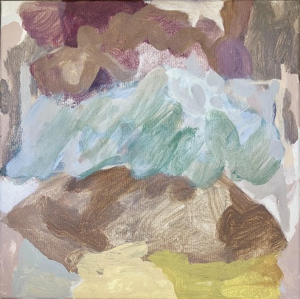 Mary Porter AustralianMoss split, 2025 Signed, dated verso Oil on canvas 32 x 32cm