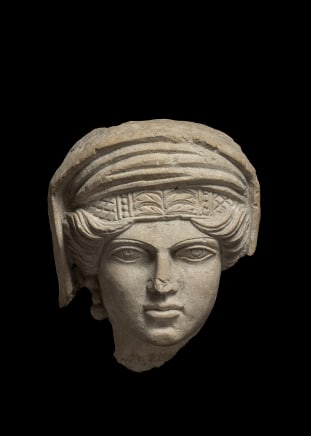 Roman female head, Palmyra, second half of the 1st century-2nd century AD