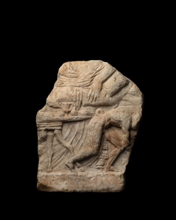 Greek relief of the Icarius banquet, Hellenistic Period, c.2nd-1st century BC