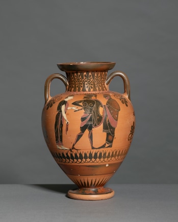 Greek black-figure neck amphora, Athens, c.540 BC, the Swing Painter (Gaunt)