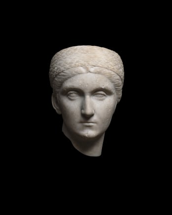 Roman portrait head of a woman, Hadrianic Period, c.120-130 AD