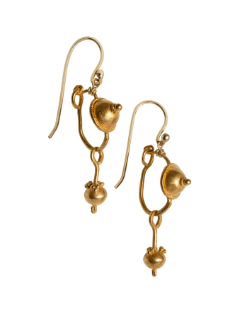 Roman hoop earrings with pendants, 2nd century AD