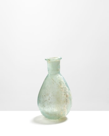 107. Roman clear blue flask, 1st-2nd century AD