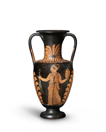Greek red-figure neck amphora, South Italy, Paestum, c.340-320 BC, Asteas-Python workshop