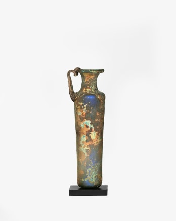 15. Roman tall jug with brilliant iridescence, c.3rd-4th century AD