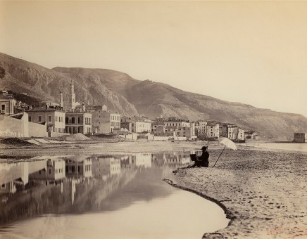 Alphonse Davanne, Man painting en plein air, Menton, Southern France, c.1860-1861
