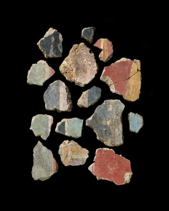 Roman fresco fragments, 1st century AD