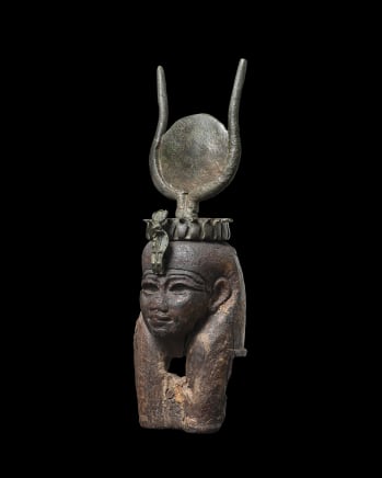 Egyptian head of Hathor, Third Intermediate Period, 21st-24th Dynasty, c.1069-715 BC