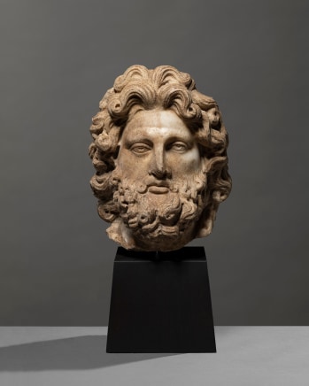 Roman head of a bearded god, c.2nd century AD