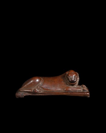 Egyptian figure of a recumbent lion, Late Dynastic Period, 27th Dynasty, c.525-404 BC