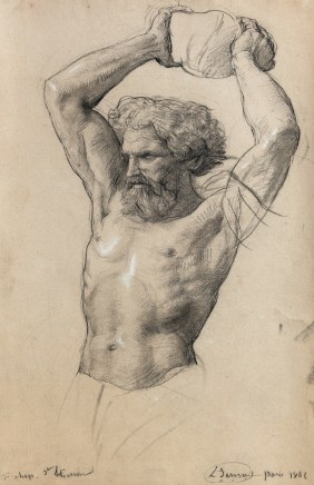 Louis Janmot, Study of a man for the painting 'Martyr of Saint Étienne', in the church of Saint-Etienne-du-Mont in Paris., 1866