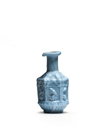 3. Roman hexagonal bottle, Sidon, mid-late 1st century AD