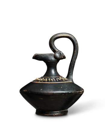 Greek West Slope Ware black-glaze juglet, Athens, 2nd century BC