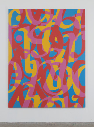 Ronnie Hughes Palimpsest, 2021 Acrylic co-polymer on canvas 188 x 147.5 74 1/50 x 58 7/100