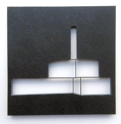 Brian Duggan Suitable Sites (3), 2021 Solid Slate 30 x 30 cm 11 3/4 x 11 3/4 in Limited Edition of 3 plus 2 AP