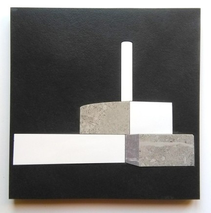 Brian Duggan Fight the power (Station), 2021 Slate, Ceramic, Porcelain 30 x 30 cm 11 3/4 x 11 3/4 in Limited Edition of 3 plus 2 AP