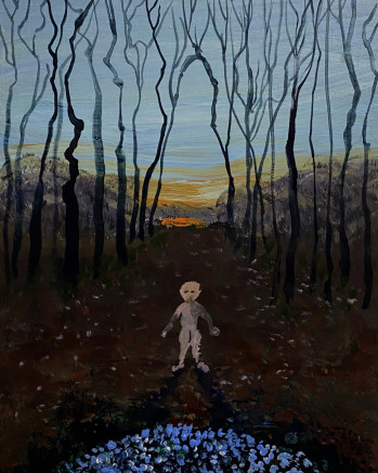 Mary DeVincentis Lost Boy , 2020 flashe on panel 30.5 x 22.9 cm 12 x 9 in €1300