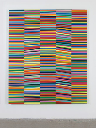 Ronnie Hughes Towers II, 2021 Acrylic co-polymer on canvas 183 x 153 72 1/8 x 60 1/4