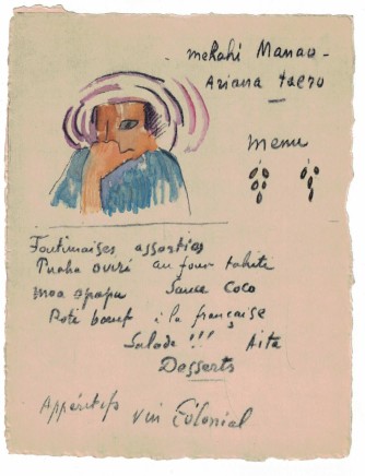 Paul Gauguin, Ariana Taero (Menu), c. 1899-1901