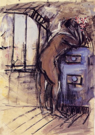 Rodrigo Moynihan, Interior with Figure, 1937