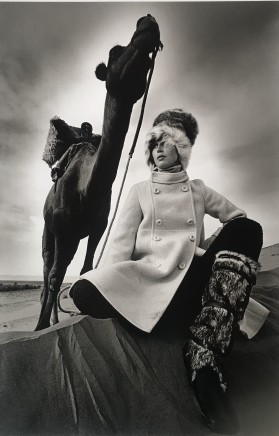 Jeanloup Sieff, Coat Marc Sport at Griselda, boots Karl Lagerfeld for Charles Jourdan, Morocco, Vogue, 1967